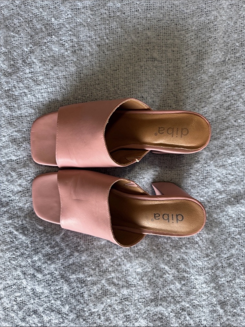 Pink Square Toe Heels - Picture 3 of 7